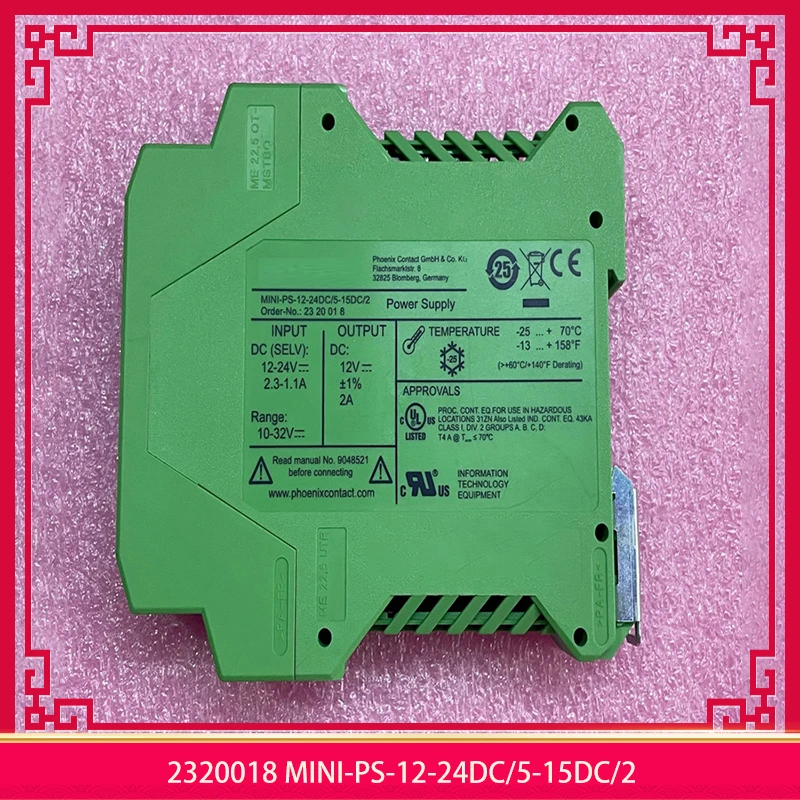 

MINI-PS/12-24DC/5-15DC/2 2320018 Original For Phoenix Safety Relay Before Shipment Perfect Test