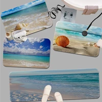 sea waves beach floor mat cheaper anti slip modern living room balcony printed bedside mats