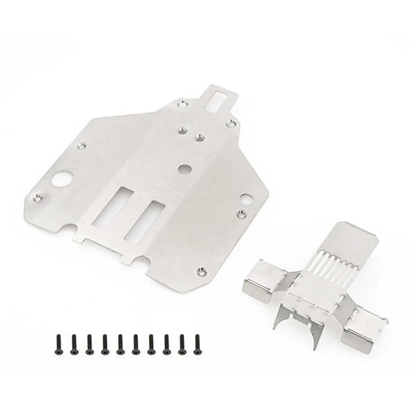 

Stainless Steel Chassis Armor & Rear Axle Protector Skid Plate For Feiyue FY03 FY06 FY07 FY08 1/12 RC Car Upgrade Parts