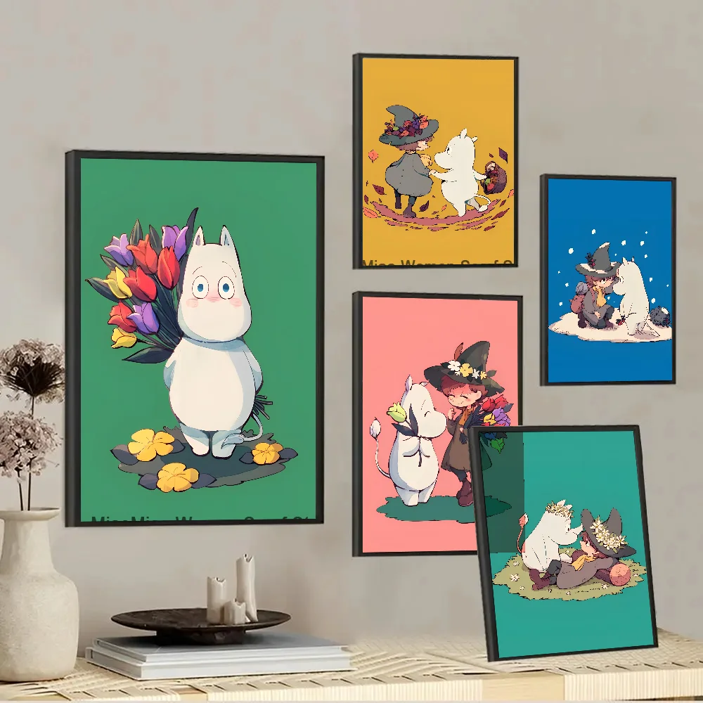 Постер М-Муми из аниме бумажный плакат с принтом для дома гостиной спальни входа