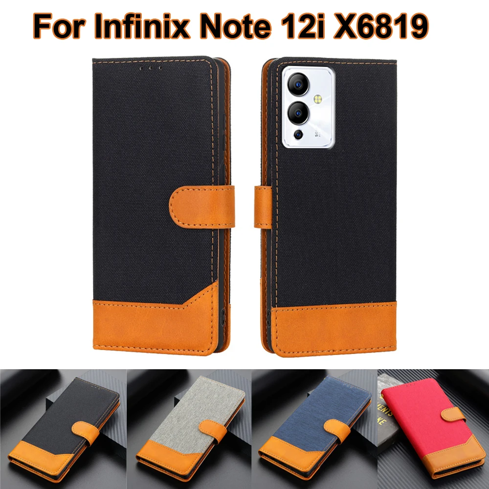 

чехол на Infinix Note 12i X6819 Case Leather Cover Wallet Card Holder Book Stand Flip Phone Capa For Infinix Note12i Funda Coque