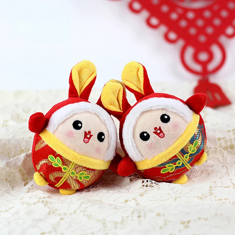 

Китайский Знак зодиака, кролик форчуна на новый год, костюм Тан, милый кролик, домашний декор, мягкая игрушка, креативное украшение, особый п...