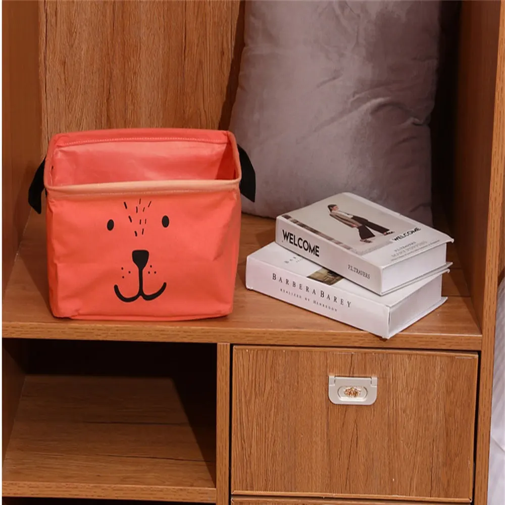 

Multipurpose Sundries Bag Linen Case Cosmetics Organizer Box Clothes Storage Barrel Sundries Storage Case Linen Desk Storage Box