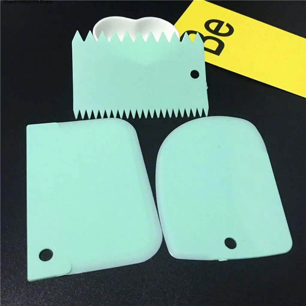 

3PCS/Set Plastic Cake Decorating Tools Dough Icing Scrappers Cutters Kitchen Accessaries Cake Edge Smoother Kit