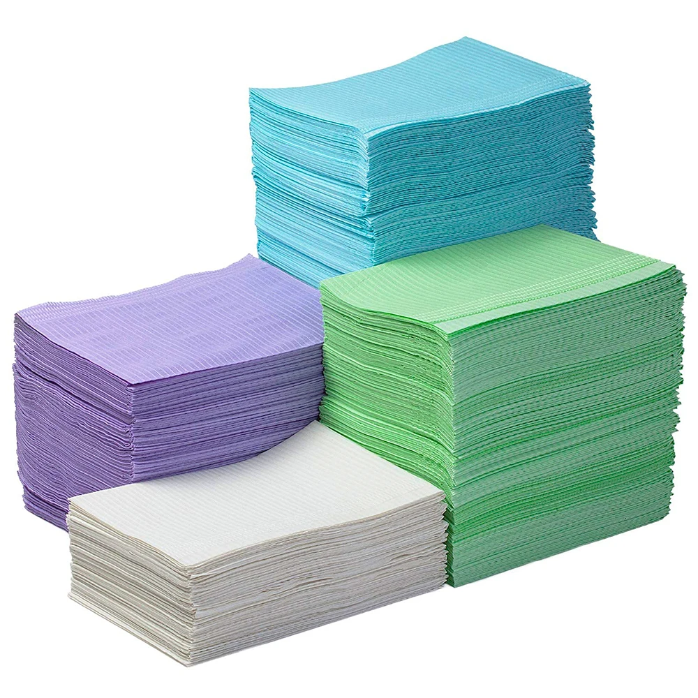 125pc Disposable Dental Bibs Sheets Cloths Underpad Hygiene Personal Tattoo Bib Waterproof Tattoo TableCloth Tattoo Supply Sheet
