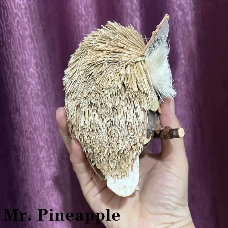 Подвеска для пасхального сада соломенная сова ручной работы деревенская