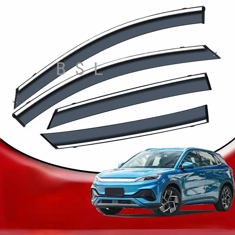 

4x Window Visor Rain Deflector Guard Shelters for Byd Yuan Plus