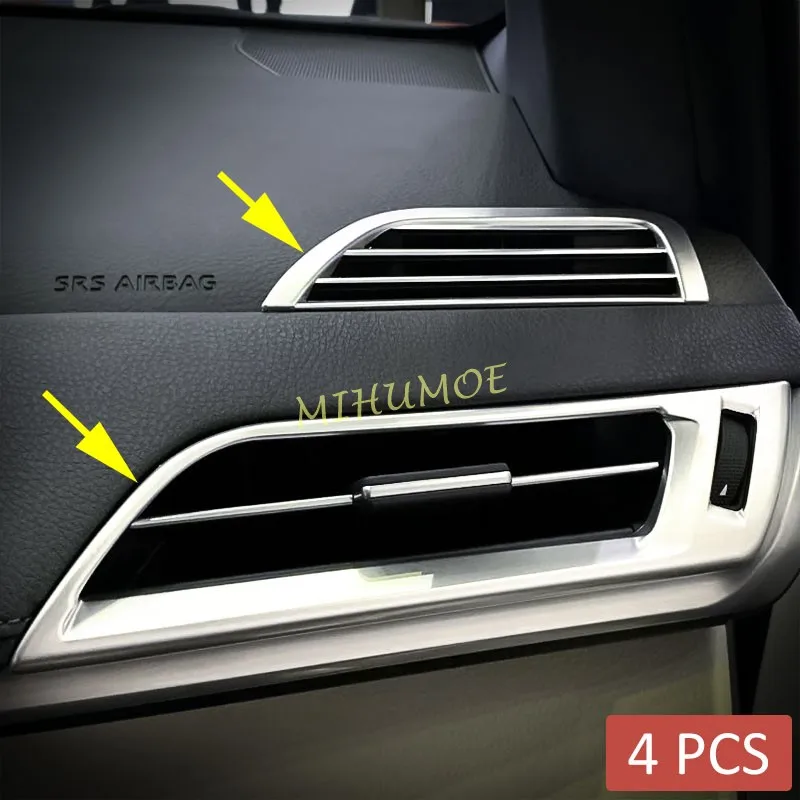 

LHD Chrome Car Center Console Dashboard Air Vent Grille Covers For Toyota Sienna 2021 2022