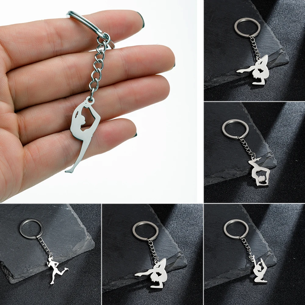 Shuangshuo брелок из нержавеющей стали с подвеской для гимнастики фигуристки йоги