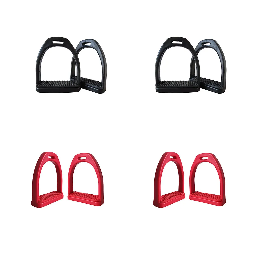 

Pack of 2 Animal Riding Stirrup Detachable Professional Adult Children Rubber Pad Non-slip Stirrups Gifts Black Small