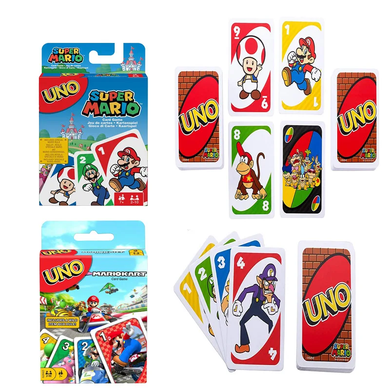 

Super Mario Bros Anime Peripherals UNO Board Game Series Family Funny Entertainment Interactive Poker Kids Puzzle Toys Gifts