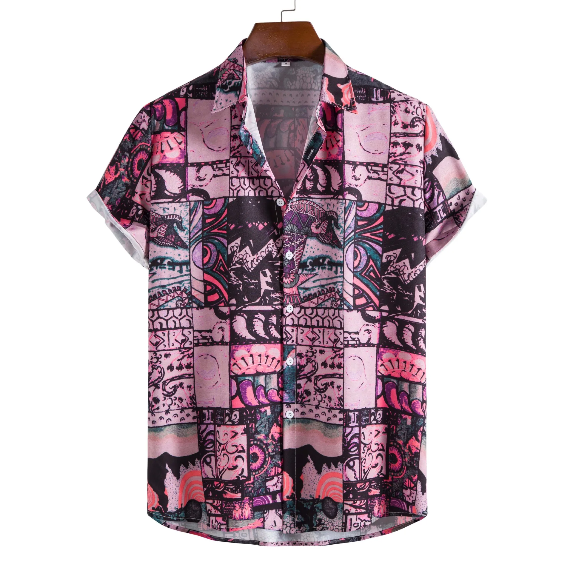 

Summer New Men's Casual Print Short Sleeve Shirt Fashion Top