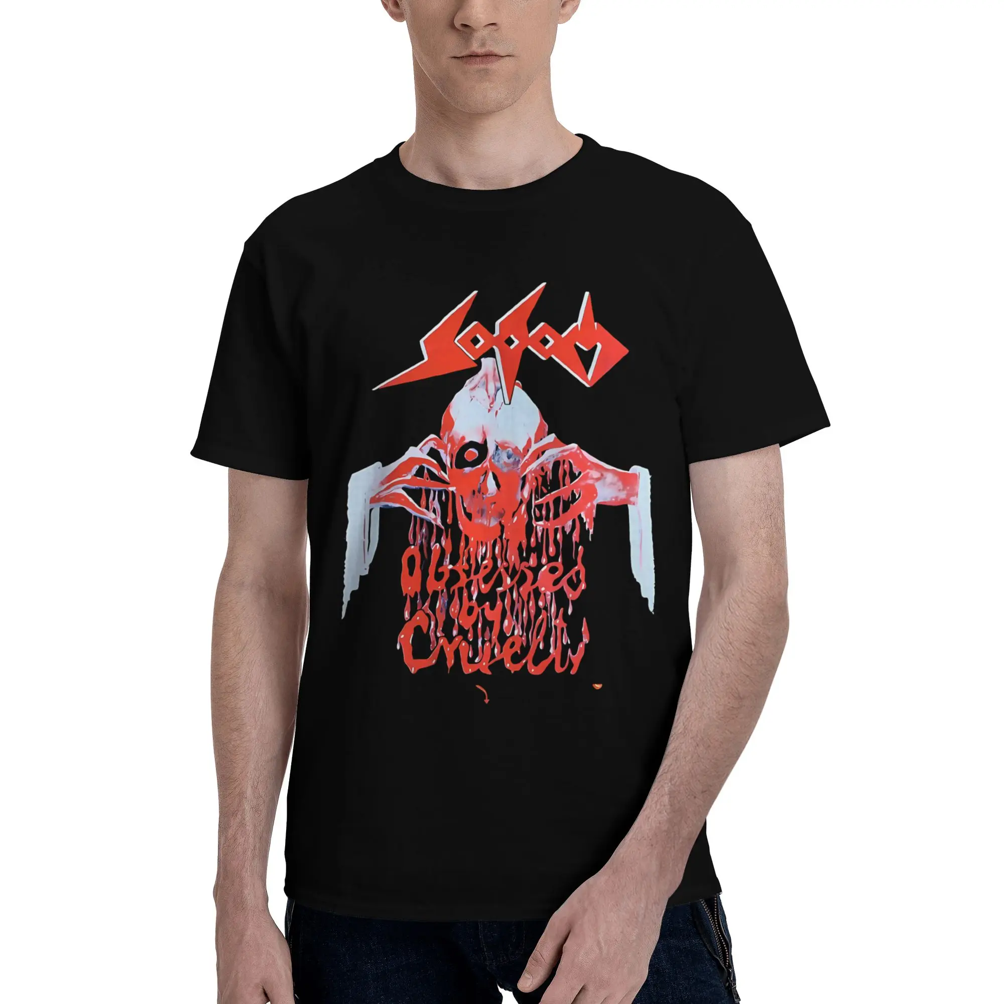 Фото Футболка Sodom Obsessed By Cruelty'86 Thrash Possessed Celtic Frost, новая забавная футболка из 100% хлопка, футболки Sodom, топы для мужчин №1