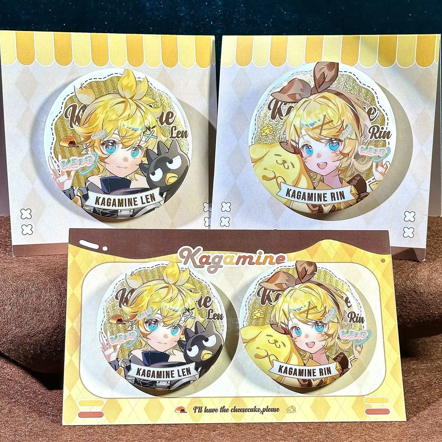 Новый значок персонажей Piapro Kagamine Rin Len аниме периферийные устройства милая