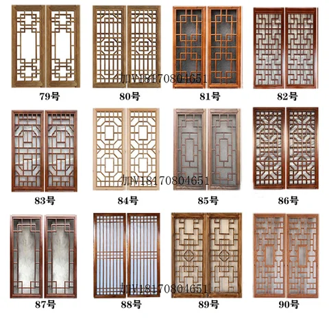 Старинные двери и окна в китайском стиле из цельной древесины решетчатые окна деревянные окна Полые Перегородки новая древесина в китайском стиле