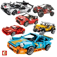 new technical bricks series sembo block city super racers speed champion super car model building blocks child kids toys gift