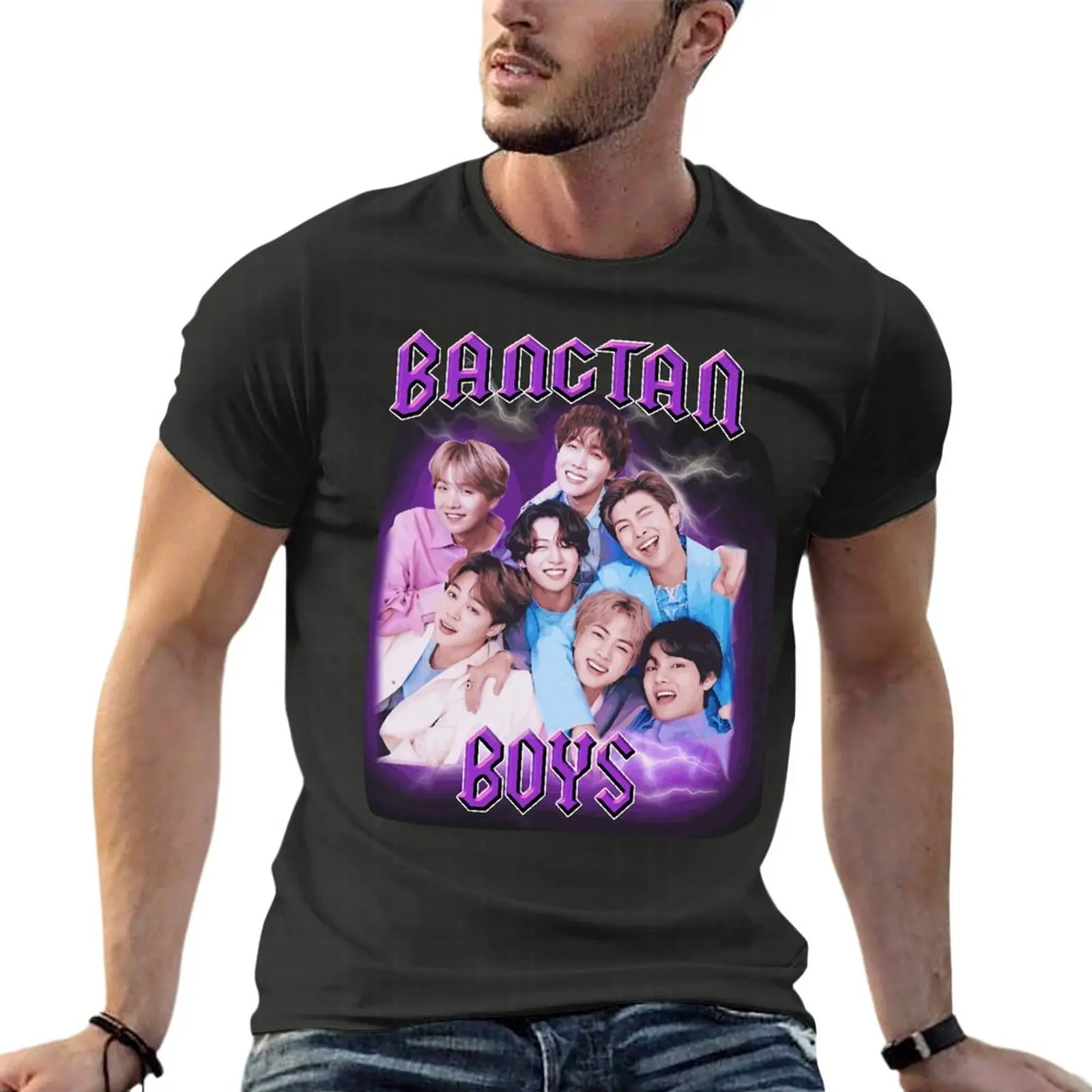 

Футболка Bangtan Boys Rap в стиле хип-хоп большого размера d, мужская одежда с принтом, уличная одежда с коротким рукавом, топы размеров размера плюс...