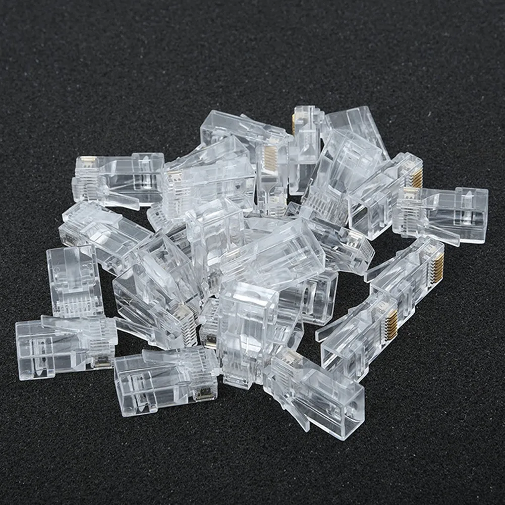 

100Pcs CAT6 Modular Cable Plugs Socket Cable Network Connector 8P8C Crimp End For Ethernet Cable Crystal Plug Modular