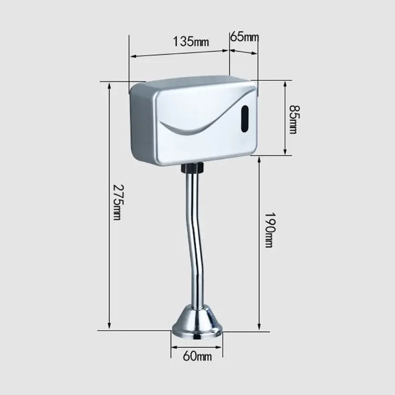 

Bathroom Toilet Automatic Electric Urinal Flush Valve Sensor Infrared Touchless Exposed Wall Mount DC 6V Accessories