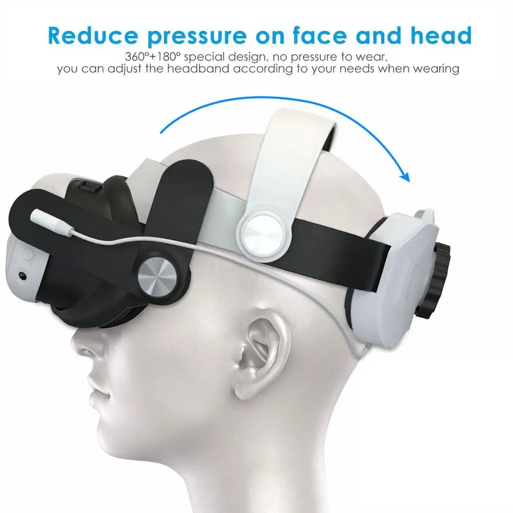 

Головной ремень для Metas вопросов 3 с аккумуляторным ремешком на 6000 мАч, регулируемая головка с поддержкой аккумулятора, 2023 удобный | Новый головной убор R4A5