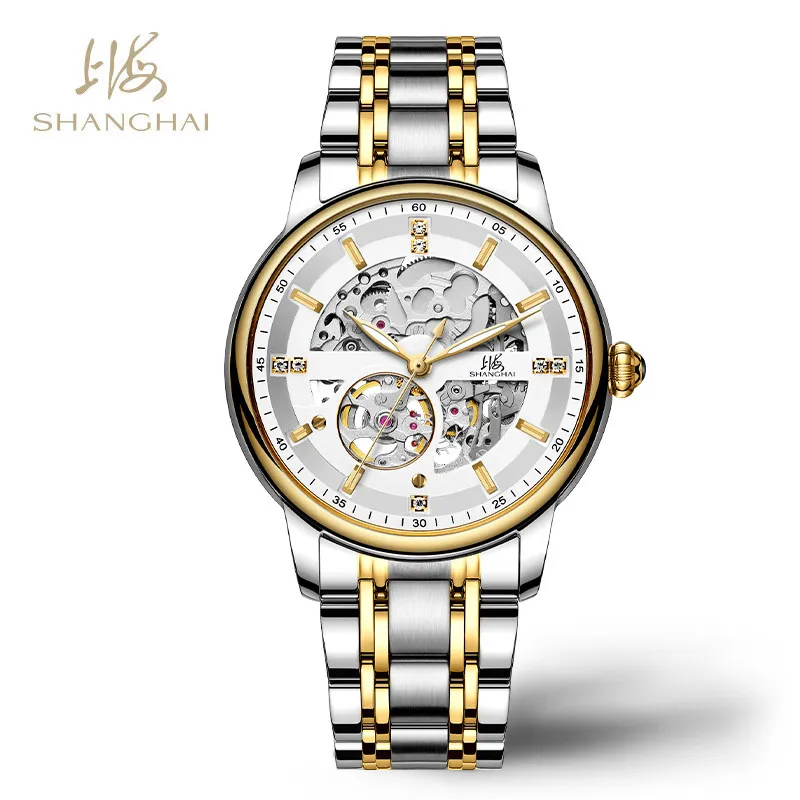 Мужские механические часы Shanghai Watch National Series с автоподзаводом, инкрустированные бриллиантами, модные спортивные, модель 8855 (art.: 3920d9ee9bf20) - 3920d9ee9bf20
