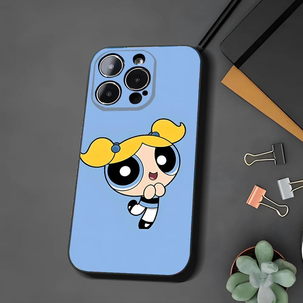 Чехол для телефона P-Powerpuff G-Girls Three Pretty Best Friend Xiaomi 11 Redmi Note 5G 8T 9A 9 10T Note8Pro Note9 12S черный