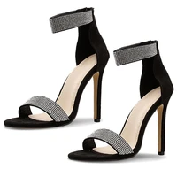 2022 new womens shoes sandals shiny rhinestones high heels open toe shoes wedding women sandals fashion shoes