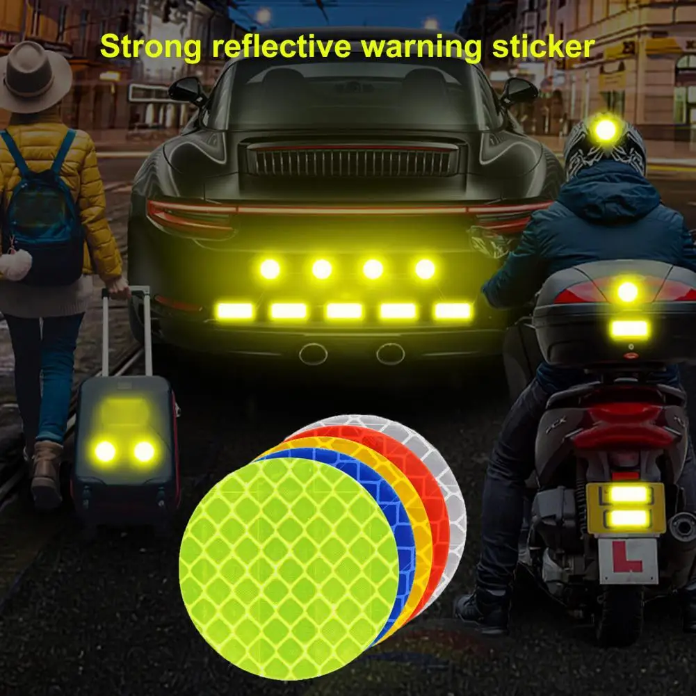 

Stable 10Pcs Practical Sun Resistant Safety Warning Sticker High Strength Reflective Decals Waterproof for Bike