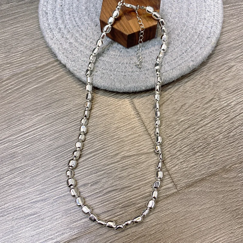 

Luxury Silver Color Choker Necklaces for Women Chain Necklaces Weddings Jewelry