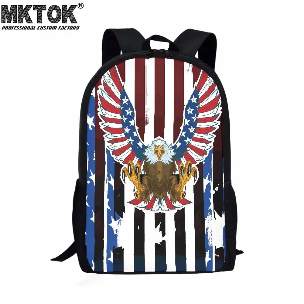 Creative Flag Pattern School Bags for Children Kids Teenagers Backpacks Customized Students Satchel Free Shipping