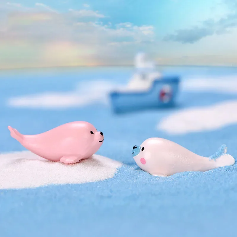 

Миниатюрные резиновые фигурки тюленей 2 шт.