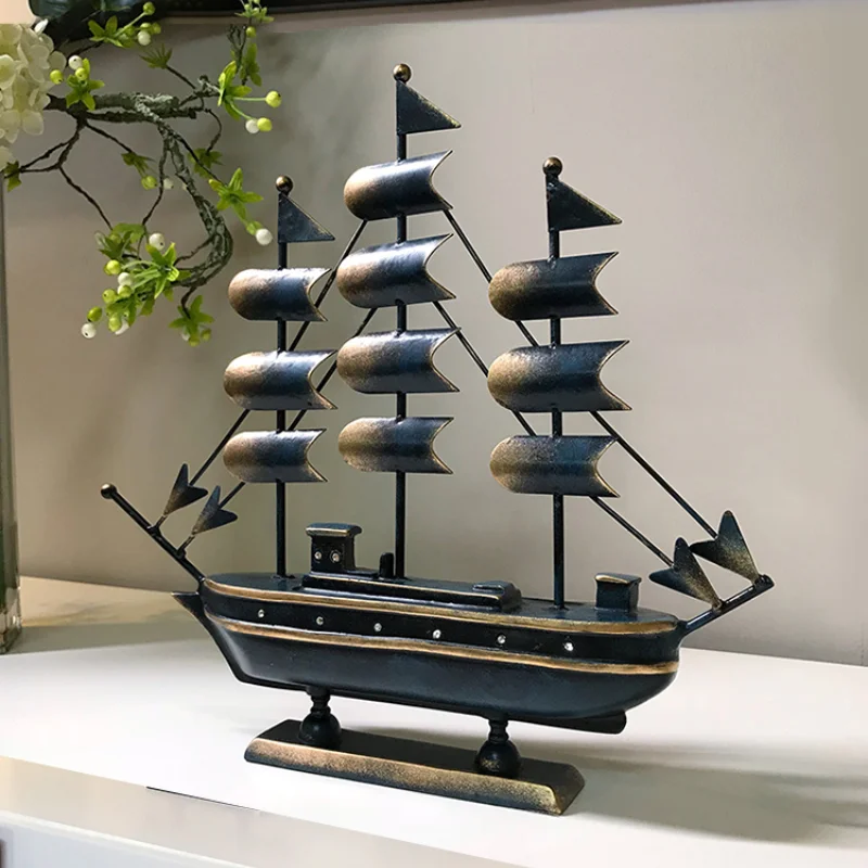 

Гладкая модель парусника Sunchamo, креативная гостиная, винный шкаф, крыльцо, украшение для дома, аксессуары для деревянных ремесел Gifts