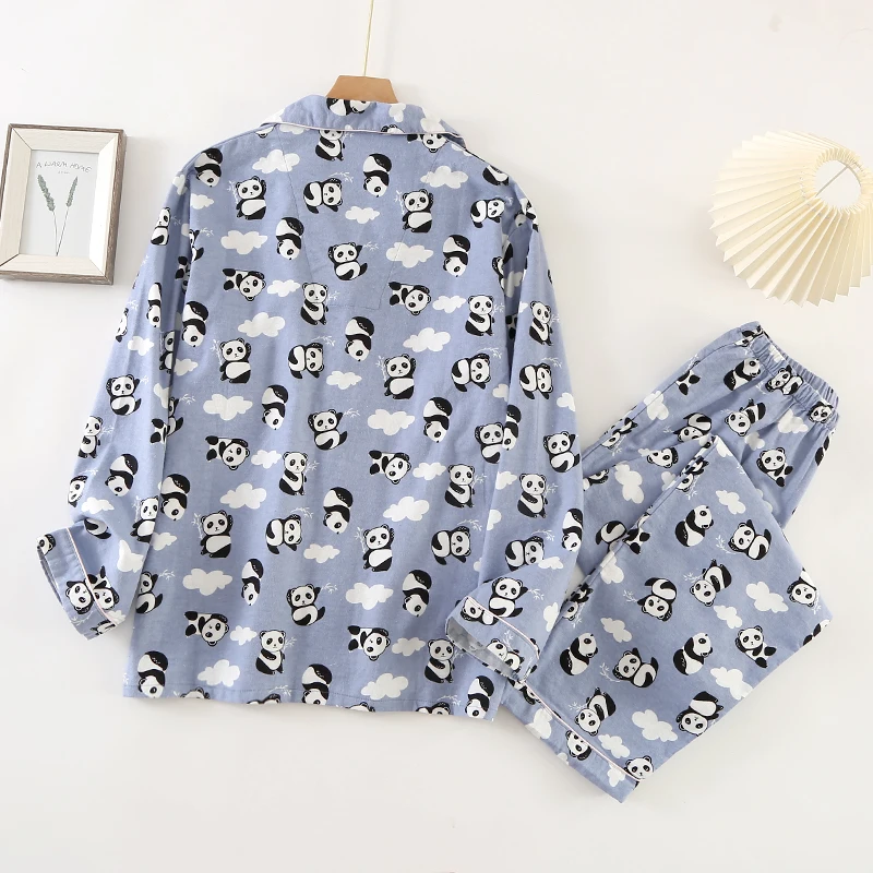 Print Pajamas Two Piece Set Pijamas Women Cotton Cute Home Clothes Pyjamas Sleepwear Japanese Style Kawaii Pyjamas