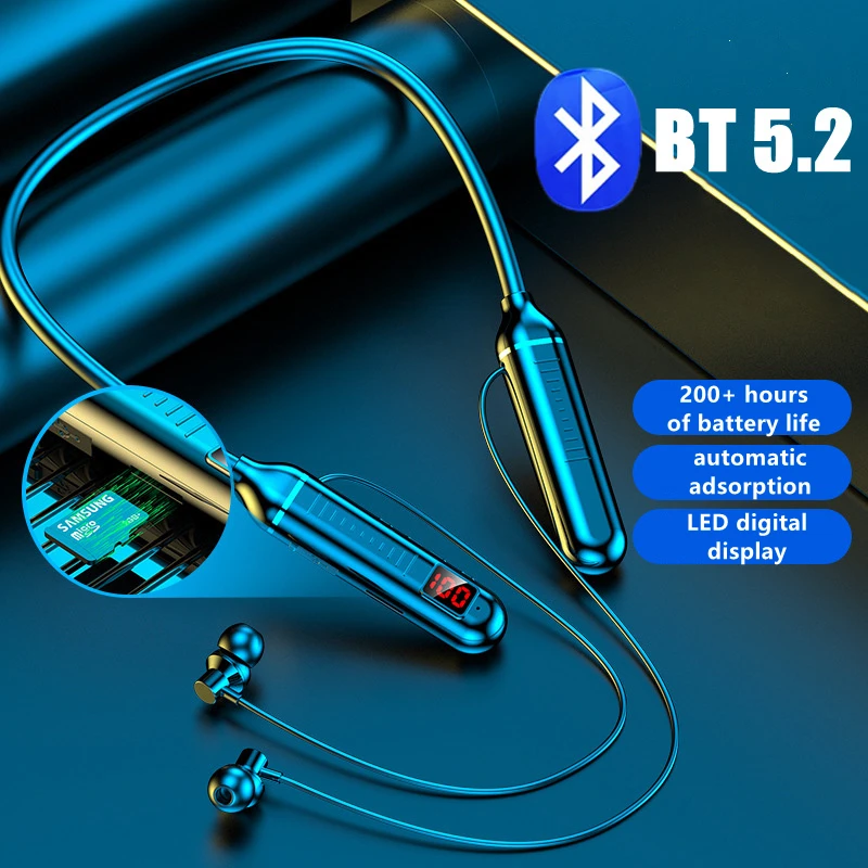 Olaf Neckband Bluetooth Earphones Wireless Headphones Bluetooth  5.2 Magnetic Sports Waterproof TWS Earbuds Headset With Mic