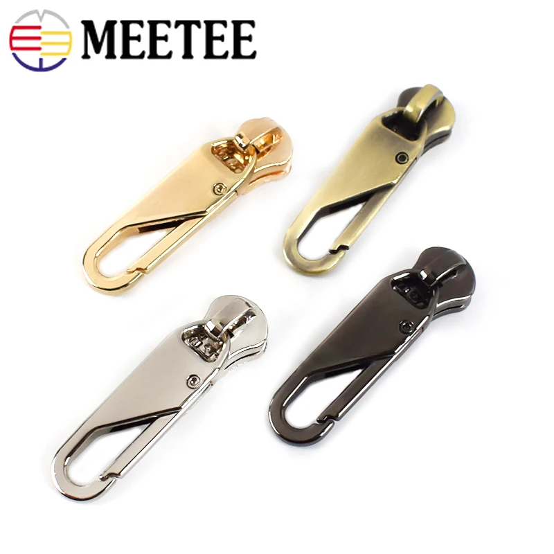 

5/10Pcs 5# Zipper Slider Puller for Nylon Metal Zipper Detachable Zip Head DIY Repair Kits Bag Clothes Jacket Sewing Accessories