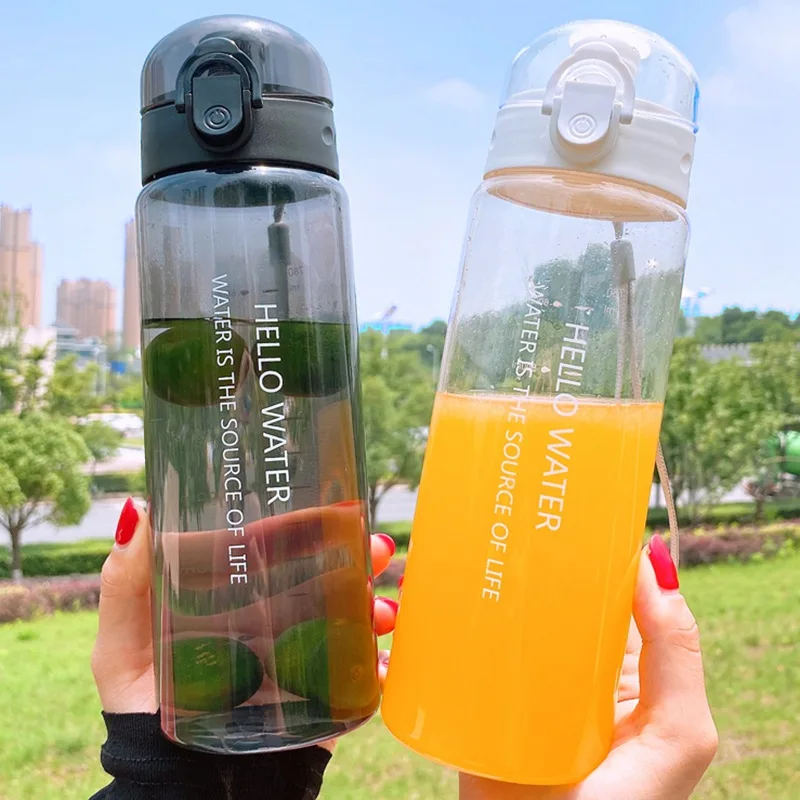 

780ml Water Bottle Motivational Water Bottle with Time Marker & Straw, Leakproof BPA Free for Fitness, Gym and Outdoor Sports