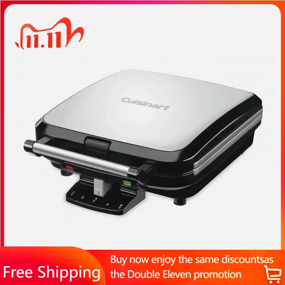 

Бельгийская вафельница на 4 ломтика, квадратная электрическая машина, Кухонная техника для дома, контроль коричневки на пять уровней