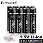 Аккумуляторная батарея PALO, литий-ионный ААА аккумулятор 1,5 в, 1,5 МВтч, 3 А, AAA, в