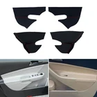 Тюнинг автомобиля из кожи и микрофибры, накладка на подлокотник для внутренней двери, защитная накладка для VW Passat B6 2006 2007 2008 2009 2010