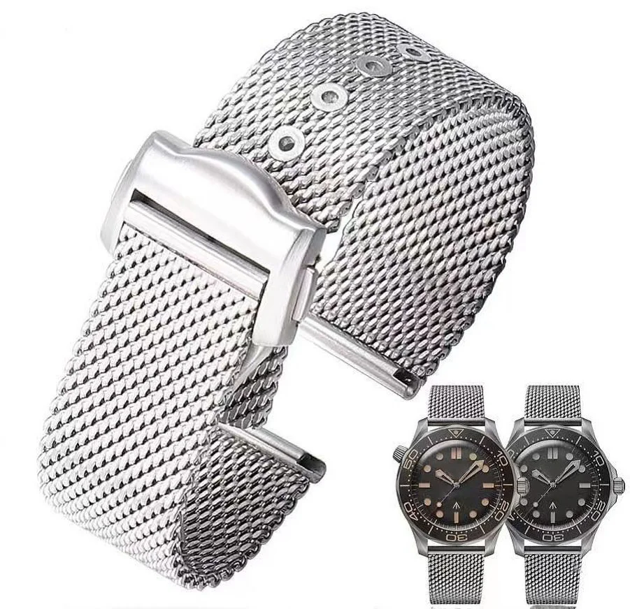 

watch straps for 007 Stainless Steel Strap Men's Steel Chain 20MM New Fashion
