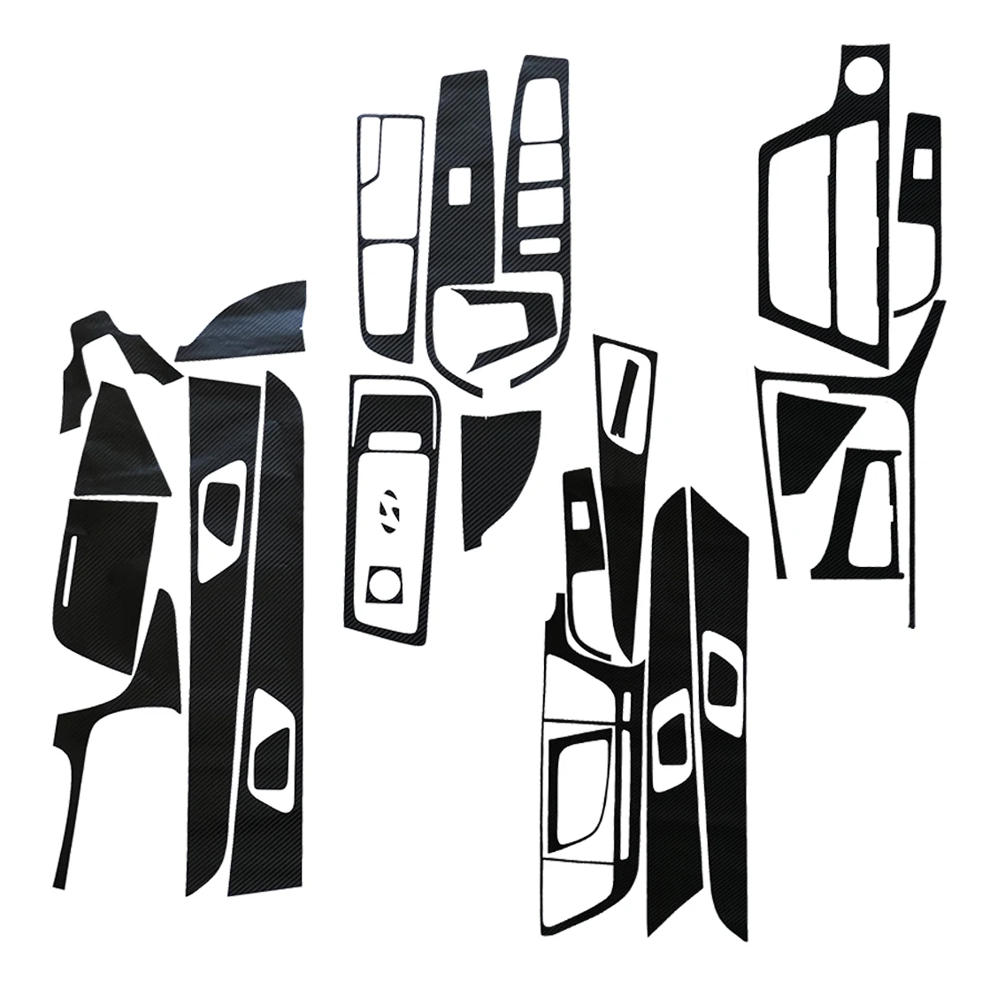 

1 комплект LHD наклейка на приборную панель автомобиля, центральную консоль, панель передач, переключатель управления окошком, подходит для ...