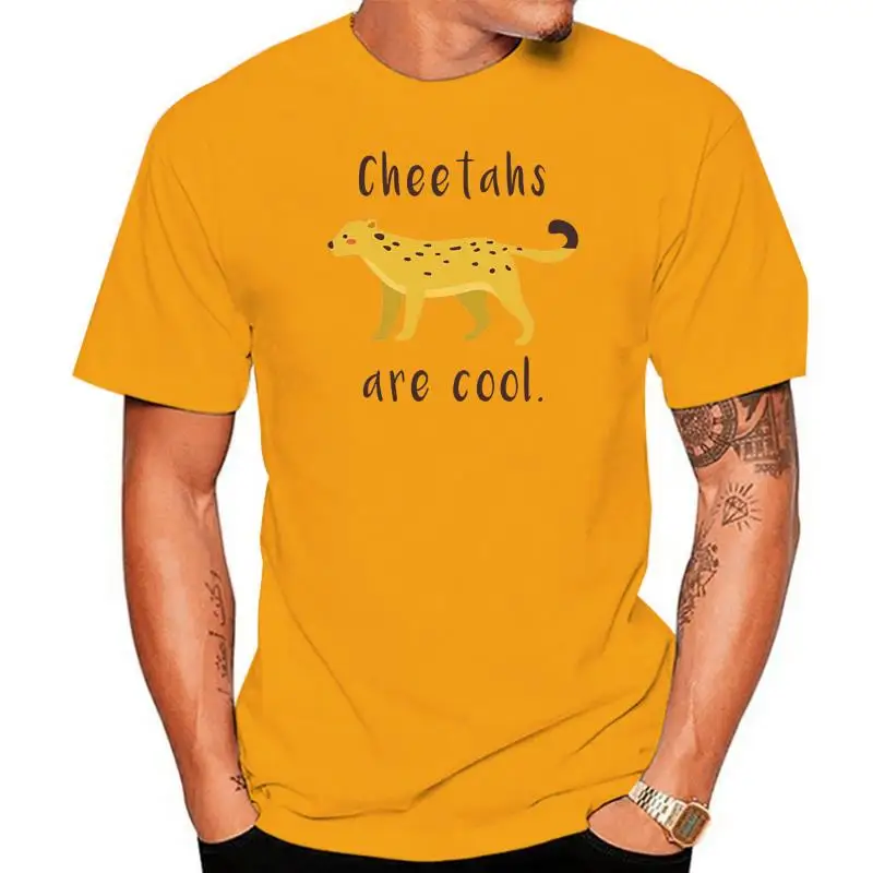 

Camiseta con estampado de Cheetahs Are Cool para hombre, camiseta de leopardo de guepardo lindo