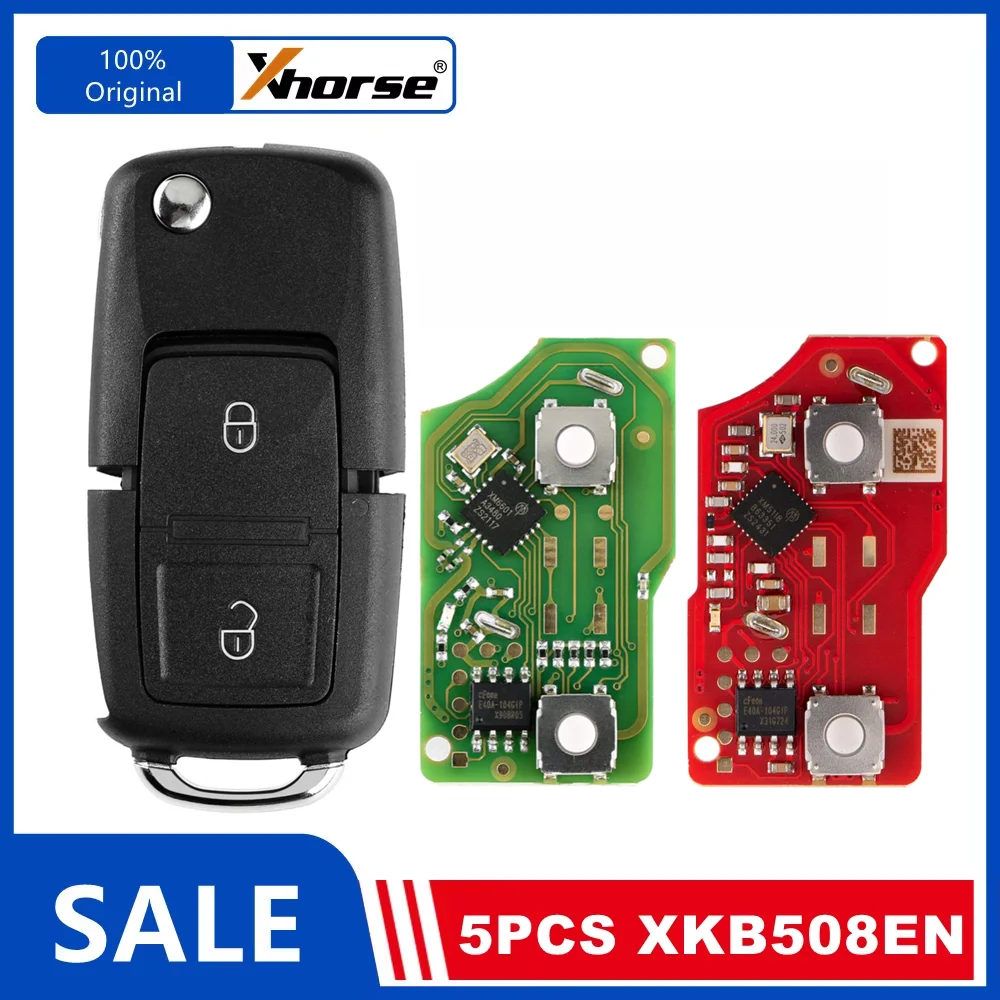

5 шт. XHORSE XKB528EN B5 стиль 2 кнопки дистанционный ключ 2-го поколения замена XKB508EN для VVDI VVDI2 Porgrammer английска...