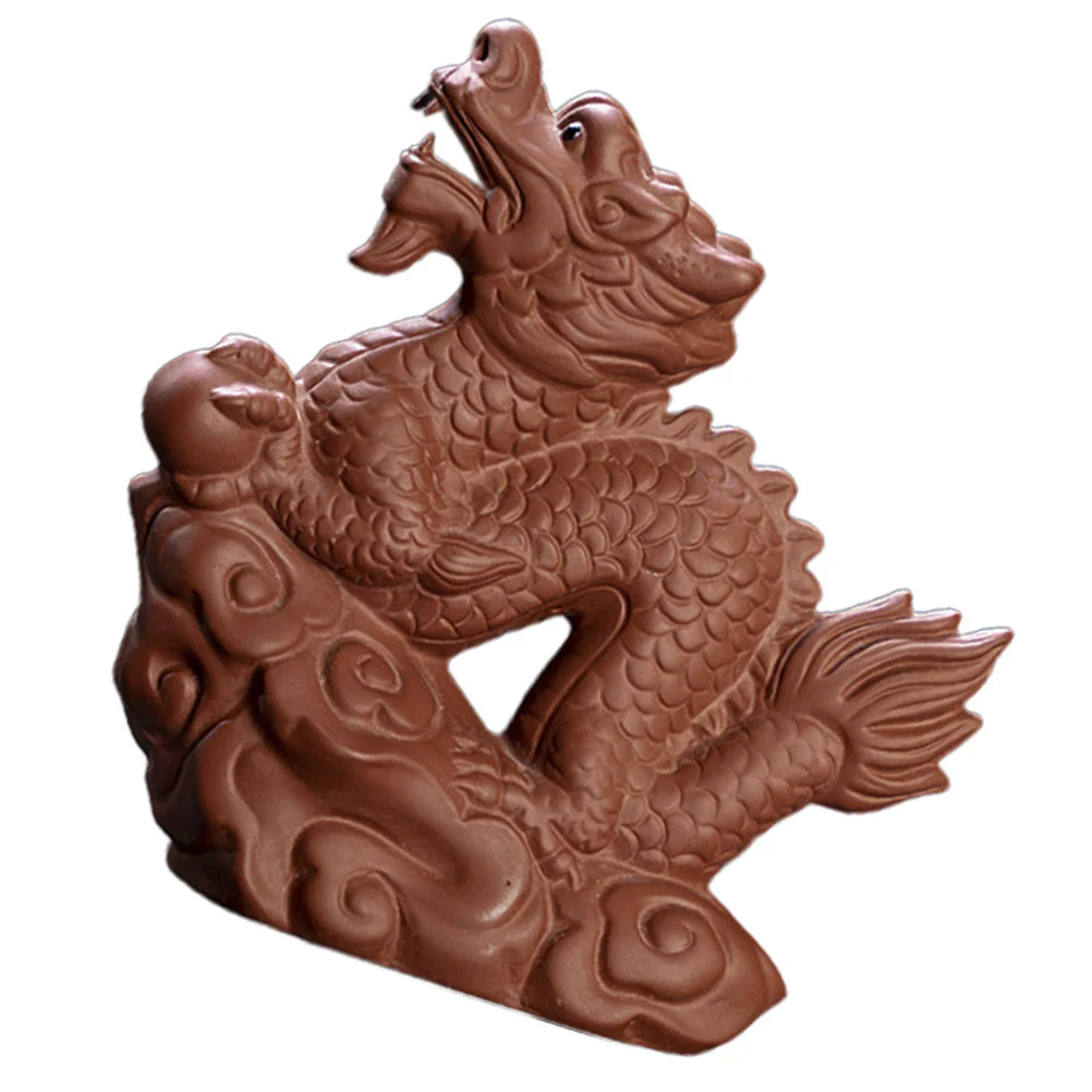 

Chinese Dragon Figurine Purple Sand Animal Dragon Statue Dragon Modeling Decoration