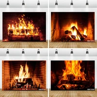 winter interior room brick wall wood burning fireplace photo photography backdrops for family fireplace backdrop photo studio