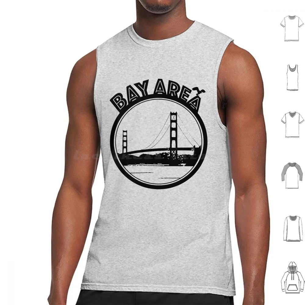 

Хлопковые майки Bay Area с принтом, зона San Francisco Bay Area Bae Golden Gate Bridge Seagull Slang City Town Home