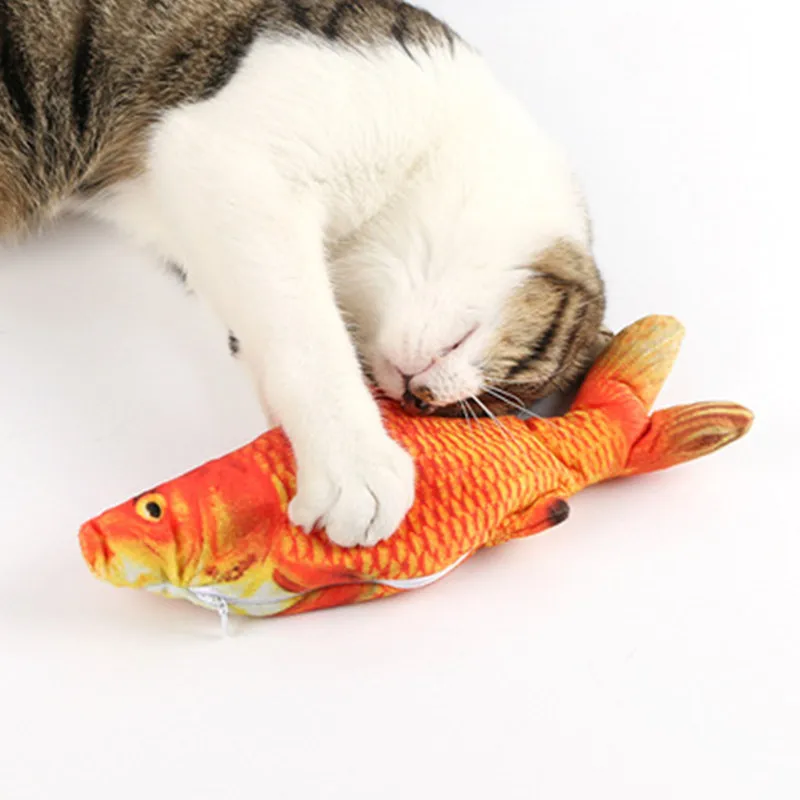 Catnip Fish Plush Cat Toy Pet Cotton Cusion FunnyPillow Toy for Cats Floppy Fish Cat Toys  Kitten  Pet Products