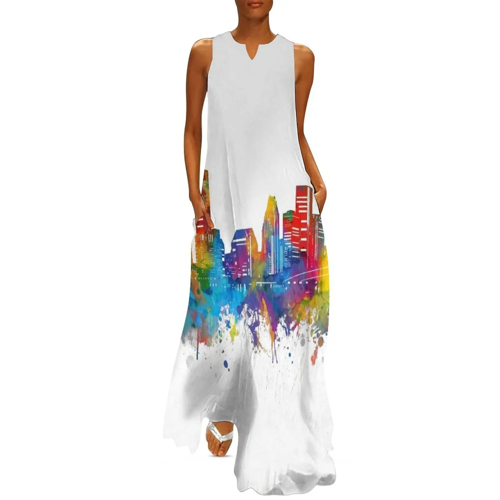 Длинное платье Houston skyline вечерние платья для женщин женские 2025 года летние