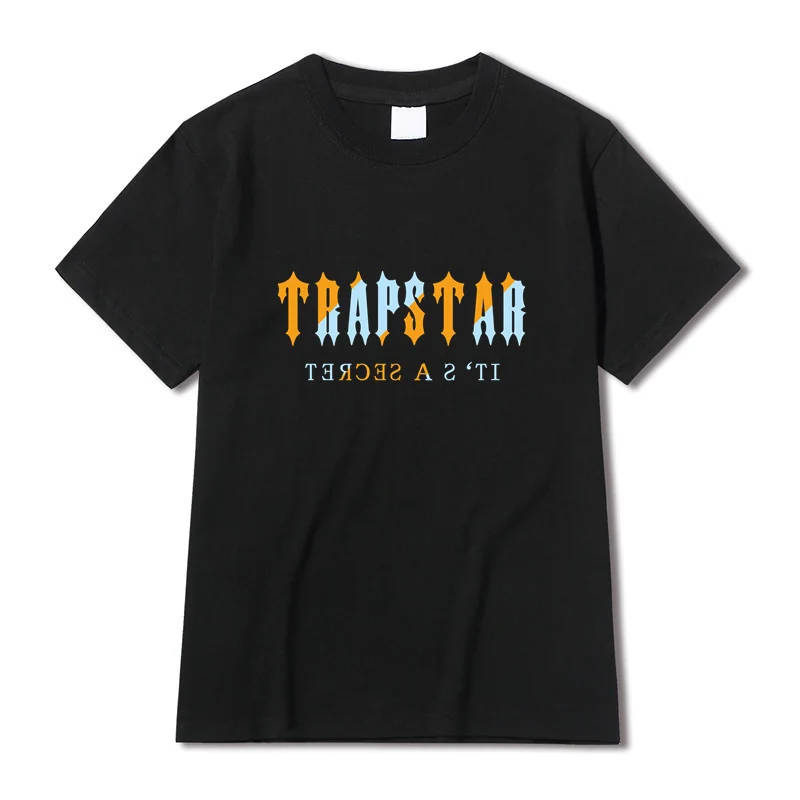 

Trapstar It's A Secret Men T Shirt 100% Cotton EU Size Oversized Tops Ni Cai Letter Print Daily Casual Hip Hop Short Sleeve Tees