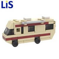 moc 32443 the breaking bad rv model simulation truck bus car building blocks bricks movie collection diy toys for children gifts